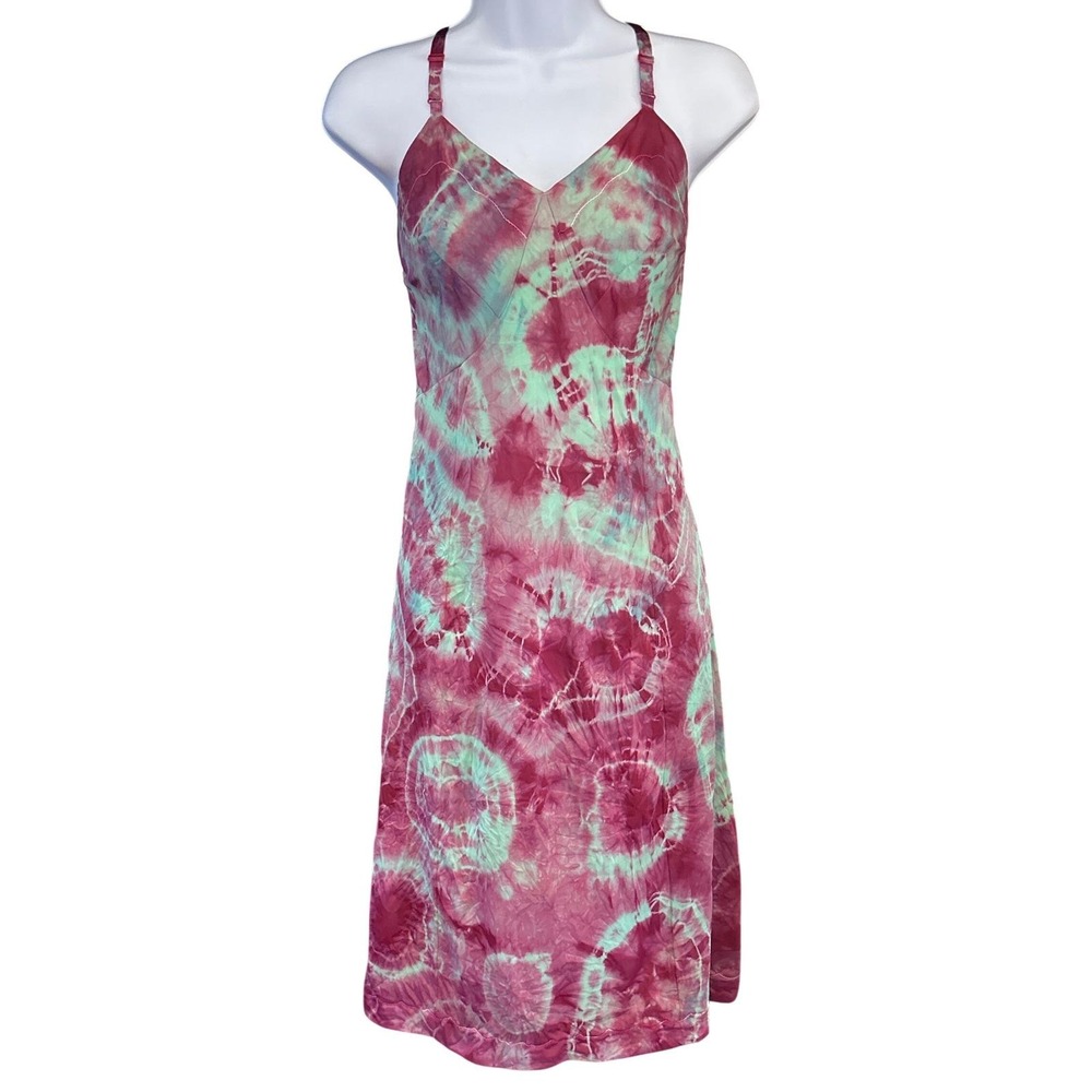 Vintage Sears Slip Dress Handmade Tie Dye Bohemian Festival Psychedelic Grunge